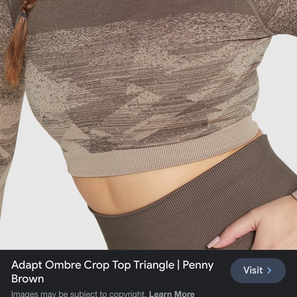 2 for 1 PRICE!! 💋  BNWOT Gymshark Adapt Ombré Crop Top + Seamless tights - Picture 2 of 6